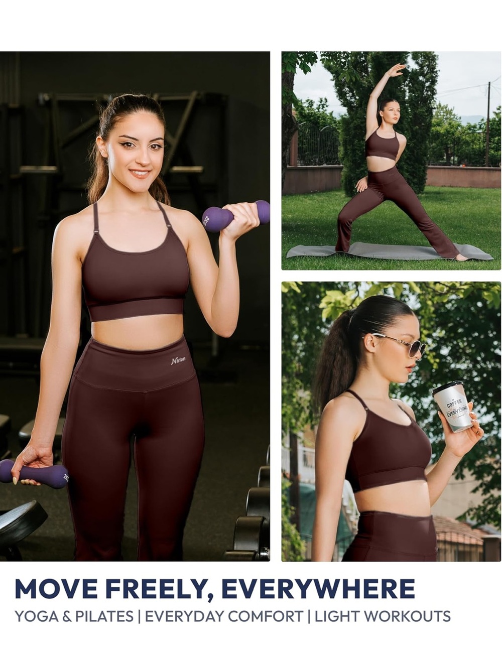 Nirlon NWT T-Back Burgundy Sports Bra Size: 8 (Small)  #Lux-E